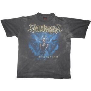 Vintage 1999 Darkane Rusted Angel Size XL Fiend Tag Created Not Born Thrashed